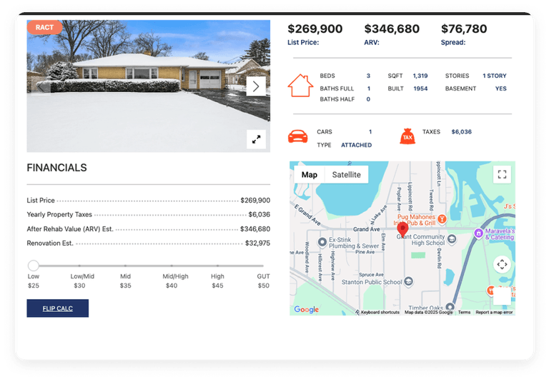 Investor-Centric, Data-Rich Property Pages